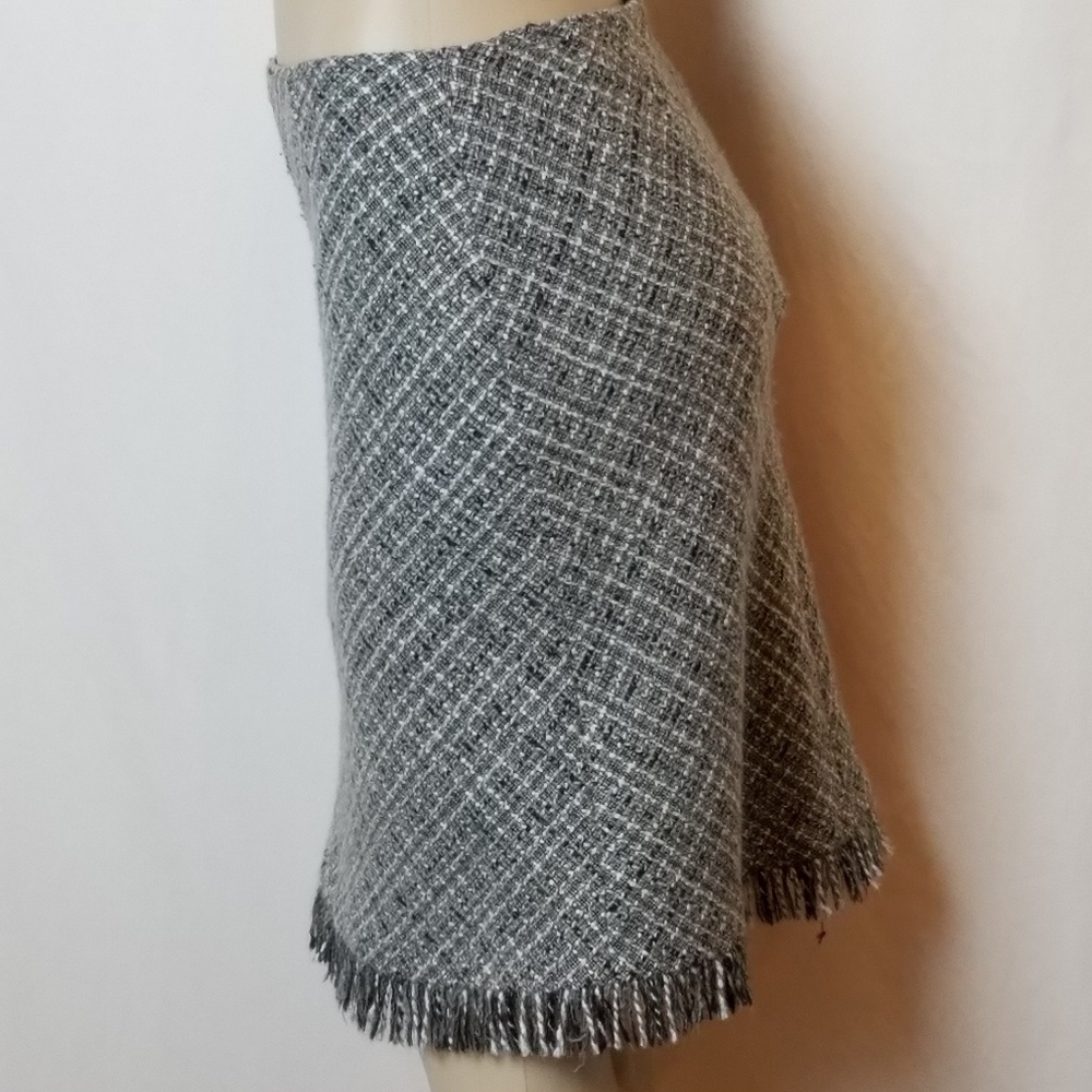 Apostrophe black & white fringed skirt